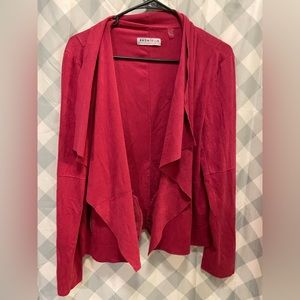 Pink Suede Moto Blazer